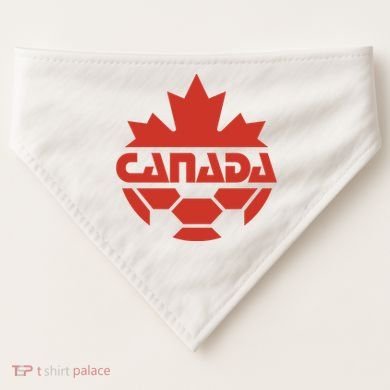 Cool Canada Soccer Jersey Logo USA-Made Doggie Bandana