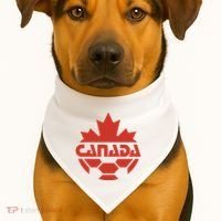 Cool Canada Soccer Jersey Logo USA-Made Doggie Bandana thumb 1