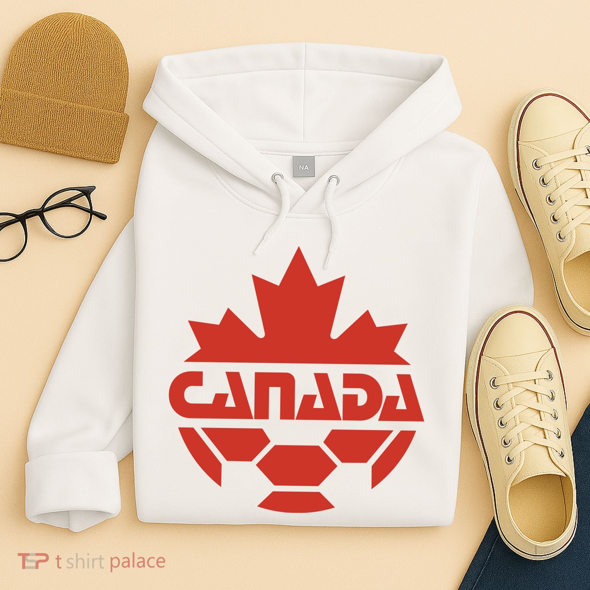 Cool Canada Soccer Jersey Logo Hoodie