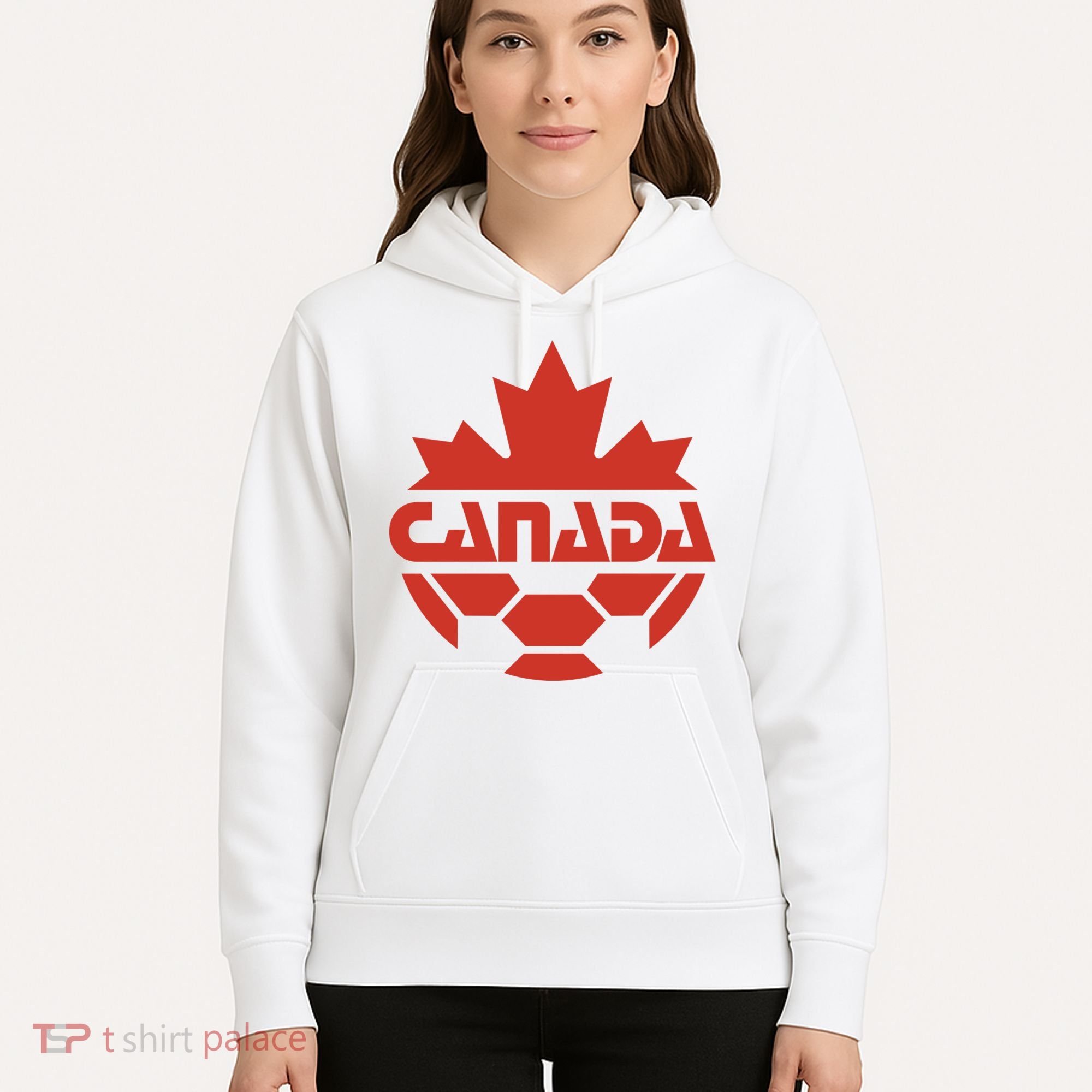 Cool Canada Soccer Jersey Logo Hoodie