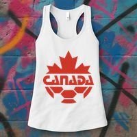 Cool Canada Soccer Jersey Logo Women's Tank Top thumb 3