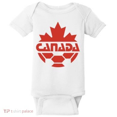 Cool Canada Soccer Jersey Logo Baby Bodysuit