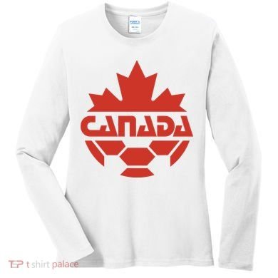 Cool Canada Soccer Jersey Logo Women's Long Sleeve Shirt