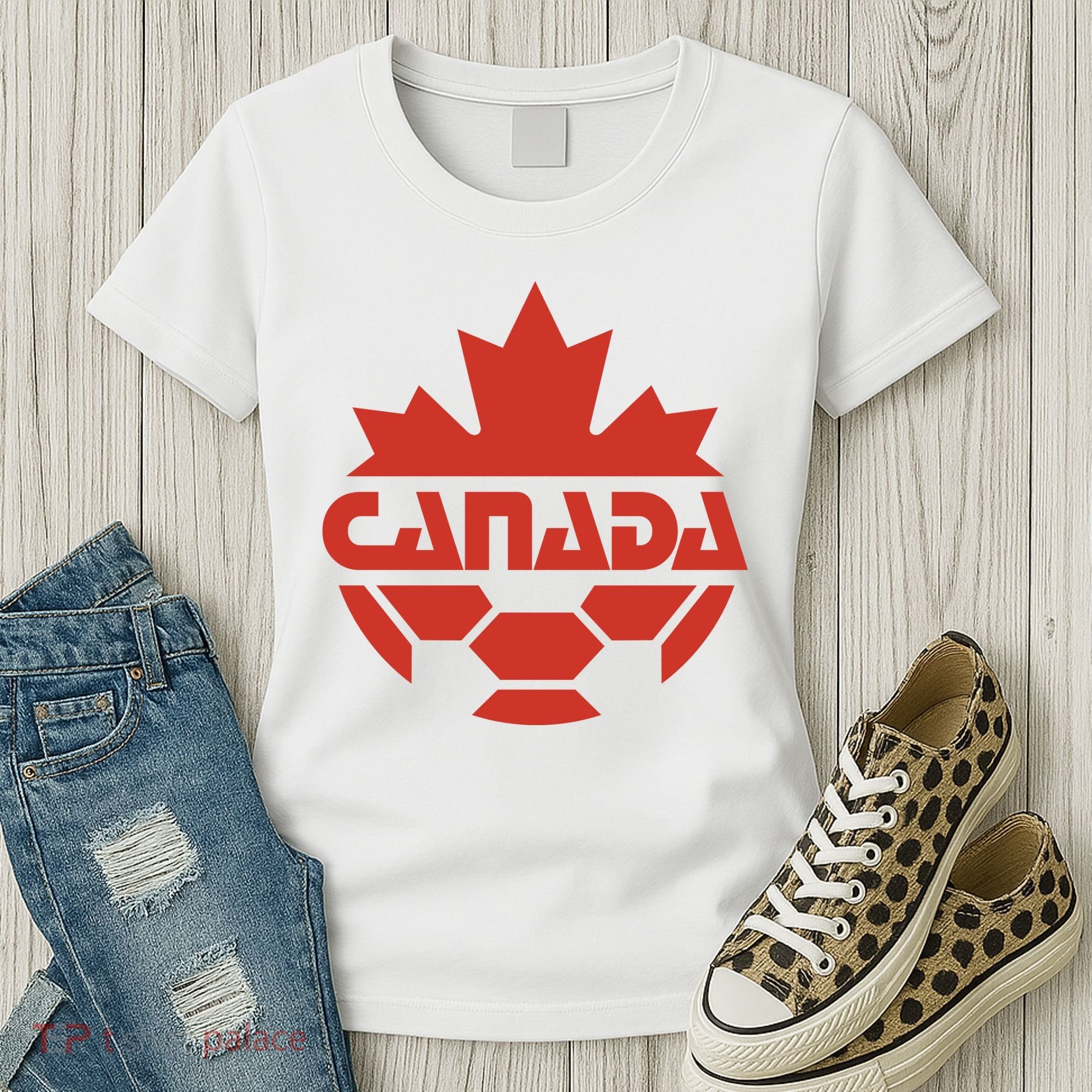Cool Canada Soccer Jersey Logo Women's T-Shirt
