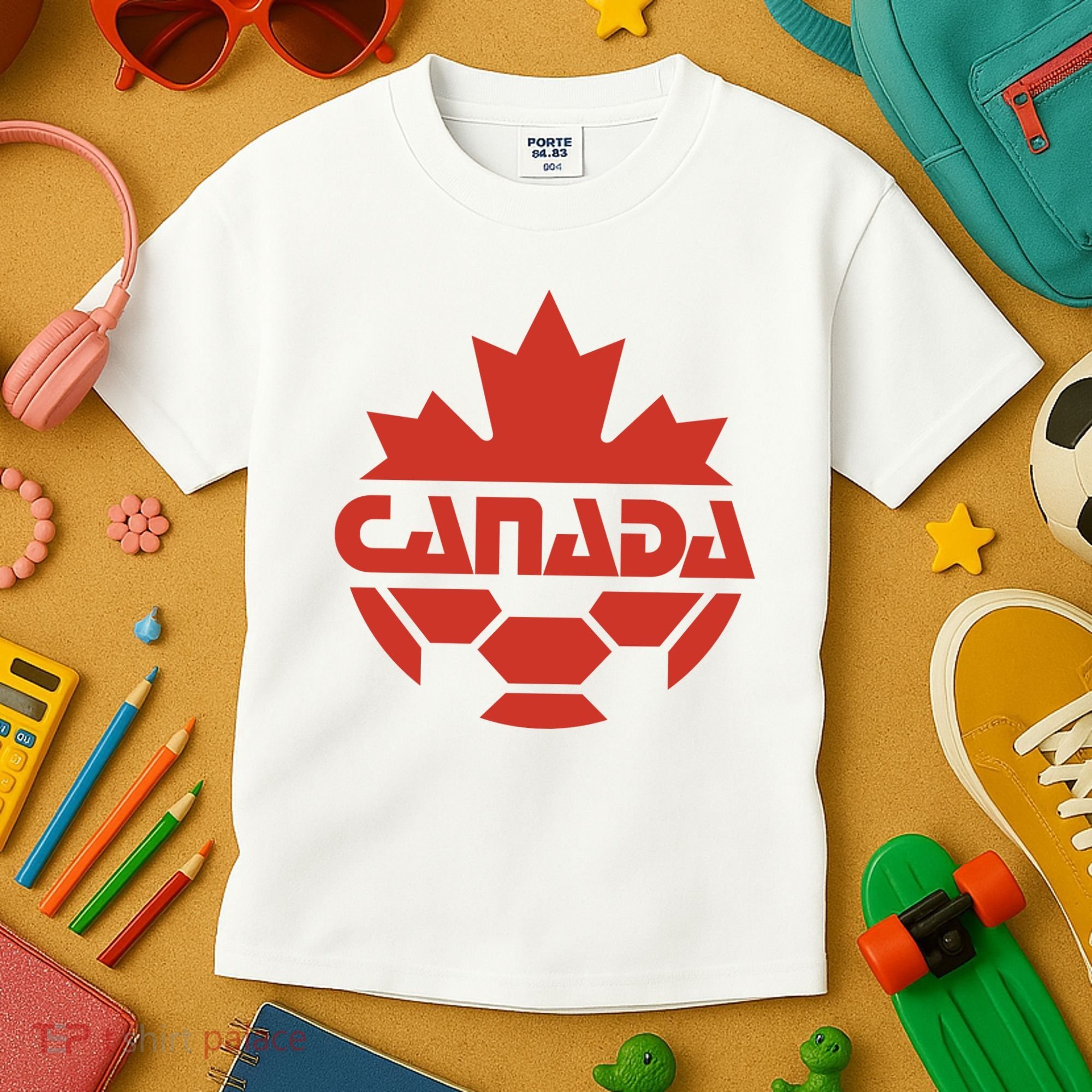 Cool Canada Soccer Jersey Logo Kids T-Shirt