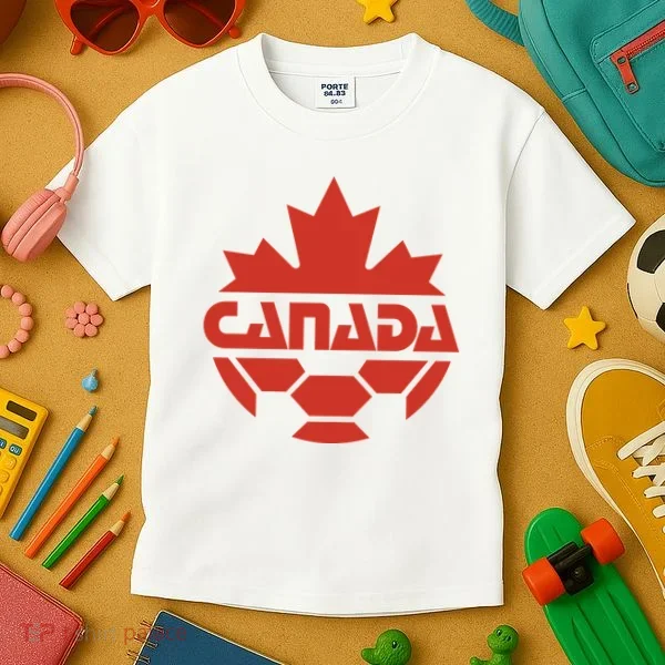 Cool Canada Soccer Jersey Logo Kids T-Shirt
