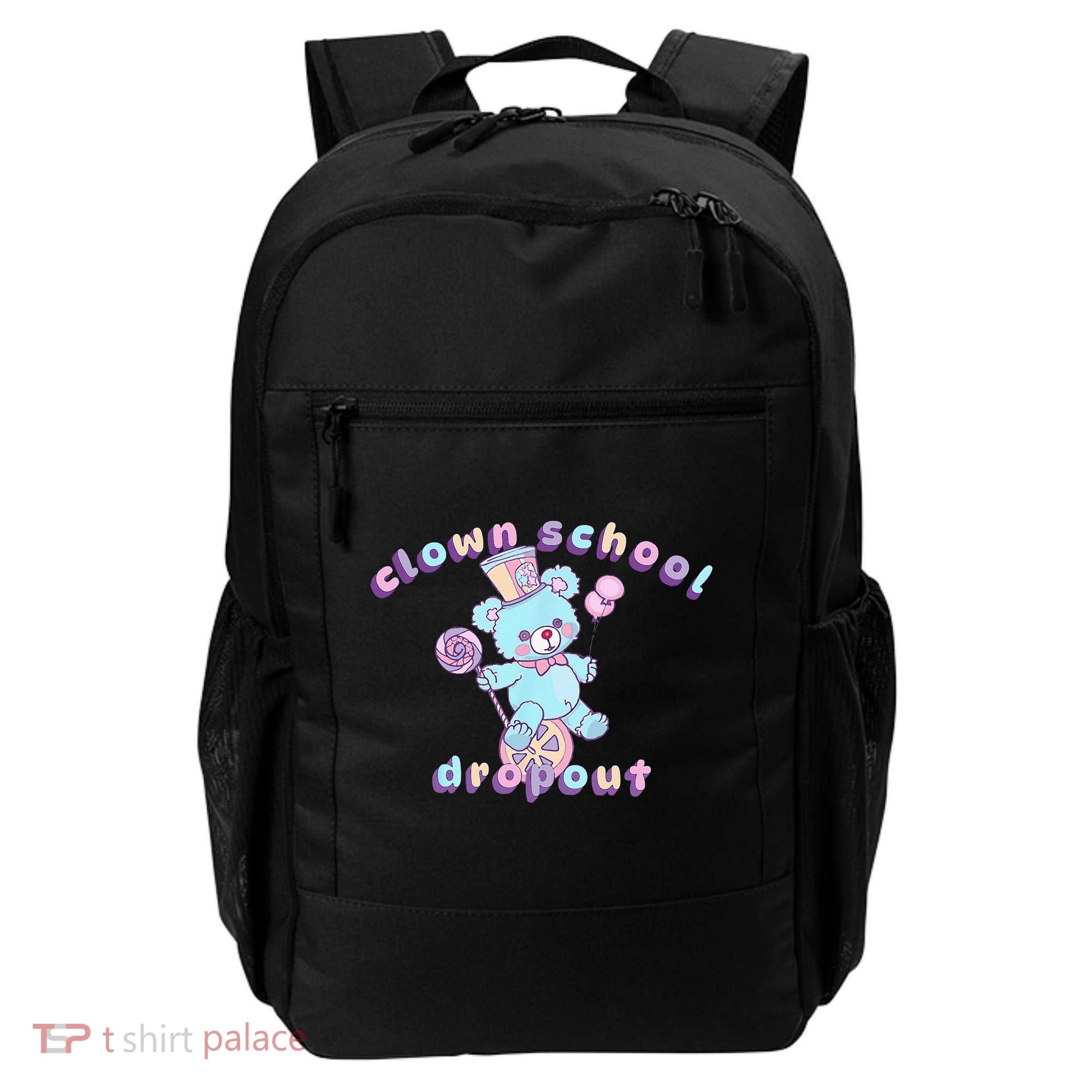 Clowncore Clown School Dropout Pastel Goth Teddy Bear Circus Backpack