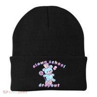 Clowncore Clown School Dropout Pastel Goth Teddy Bear Circus Beanie thumb 0