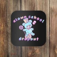 Clowncore Clown School Dropout Pastel Goth Teddy Bear Circus Coaster thumb 0