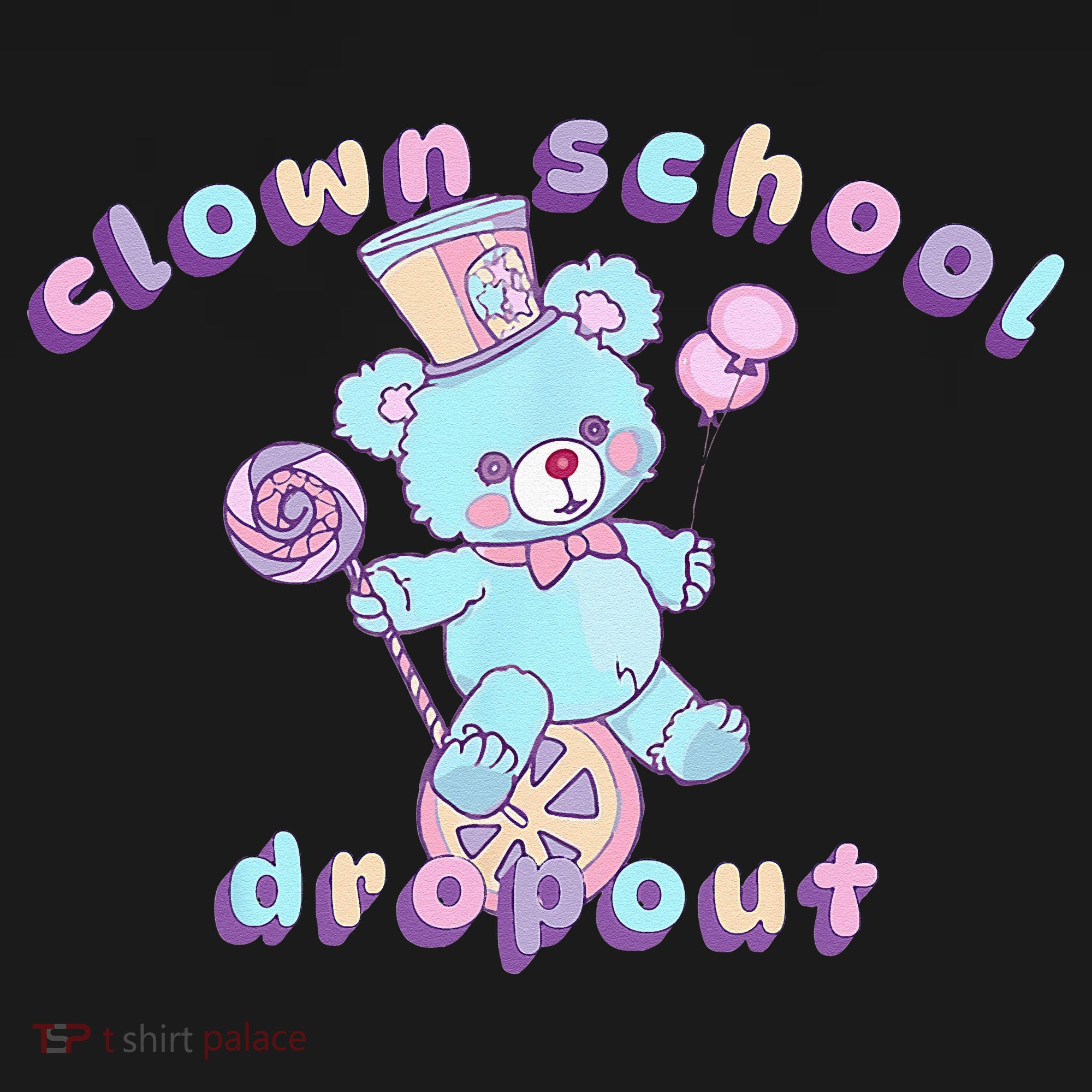 Clowncore Clown School Dropout Pastel Goth Teddy Bear Circus Coaster