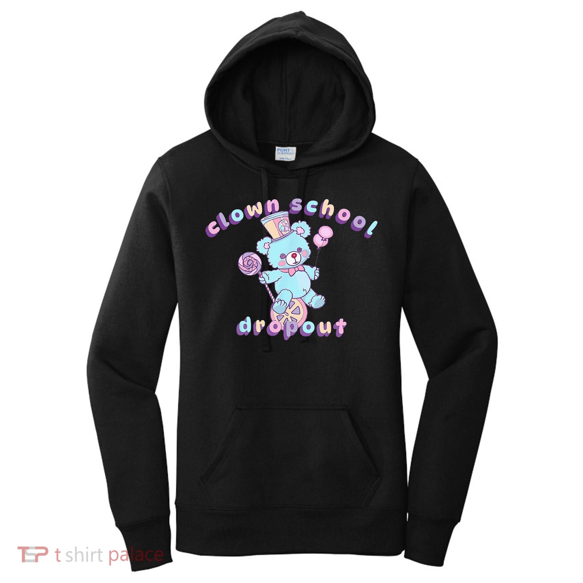 Clowncore Clown School Dropout Pastel Goth Teddy Bear Circus Women's Hoodie