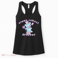 Clowncore Clown School Dropout Pastel Goth Teddy Bear Circus Women's Tank Top thumb 0