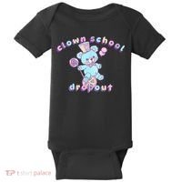 Clowncore Clown School Dropout Pastel Goth Teddy Bear Circus Baby Bodysuit thumb 0