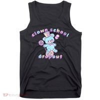 Clowncore Clown School Dropout Pastel Goth Teddy Bear Circus Tank Top thumb 0