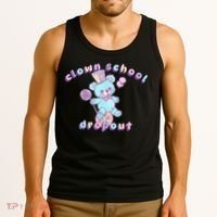Clowncore Clown School Dropout Pastel Goth Teddy Bear Circus Tank Top thumb 3