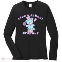 Clowncore Clown School Dropout Pastel Goth Teddy Bear Circus Women's Long Sleeve Shirt thumb 0