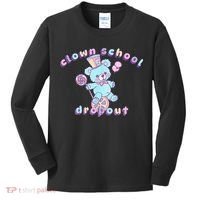 Clowncore Clown School Dropout Pastel Goth Teddy Bear Circus Kids Long Sleeve Shirt thumb 0
