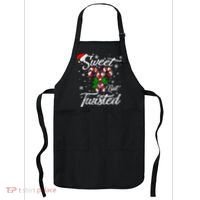 Candy Cane Sweet But Twisted Funny Merry Christmas Xmas Apron thumb 0