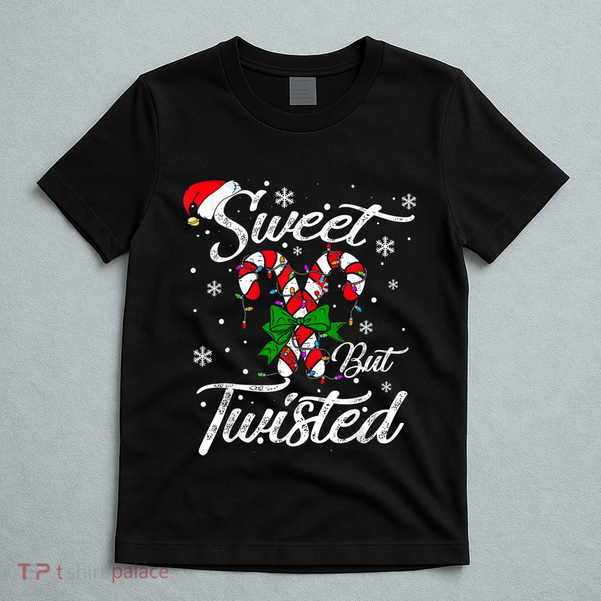 Candy Cane Sweet But Twisted Funny Merry Christmas Xmas T-Shirt