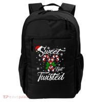 Candy Cane Sweet But Twisted Funny Merry Christmas Xmas Backpack thumb 0