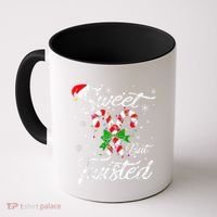 Candy Cane Sweet But Twisted Funny Merry Christmas Xmas Coffee Mug thumb 0