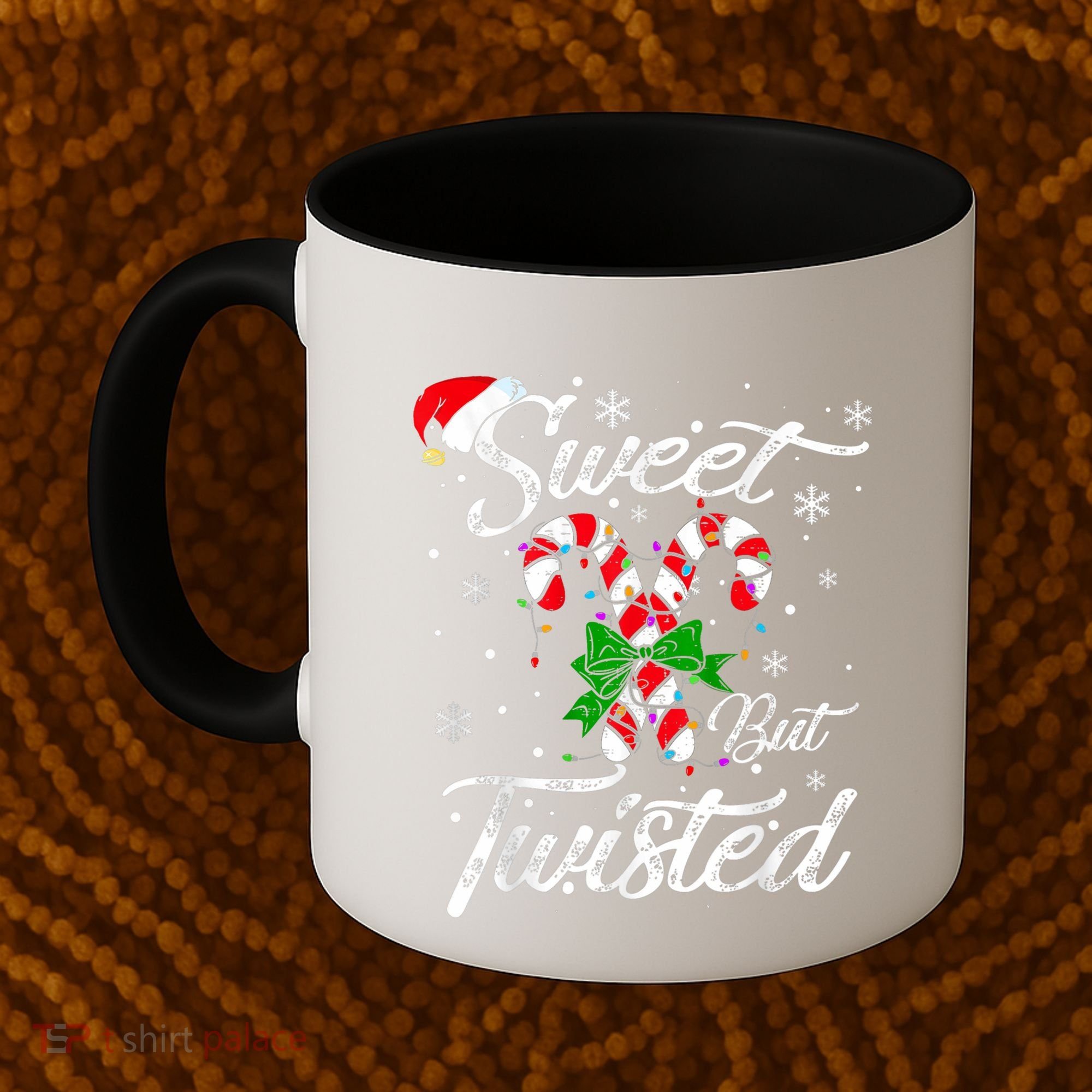 Candy Cane Sweet But Twisted Funny Merry Christmas Xmas Coffee Mug
