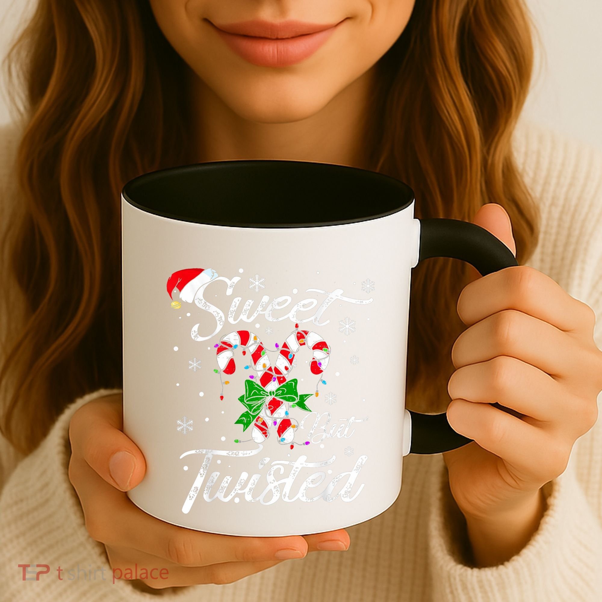 Candy Cane Sweet But Twisted Funny Merry Christmas Xmas Coffee Mug