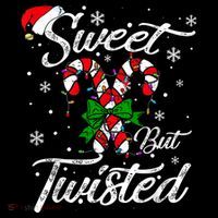 Candy Cane Sweet But Twisted Funny Merry Christmas Xmas Coffee Mug thumb 5