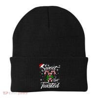Candy Cane Sweet But Twisted Funny Merry Christmas Xmas Beanie thumb 0