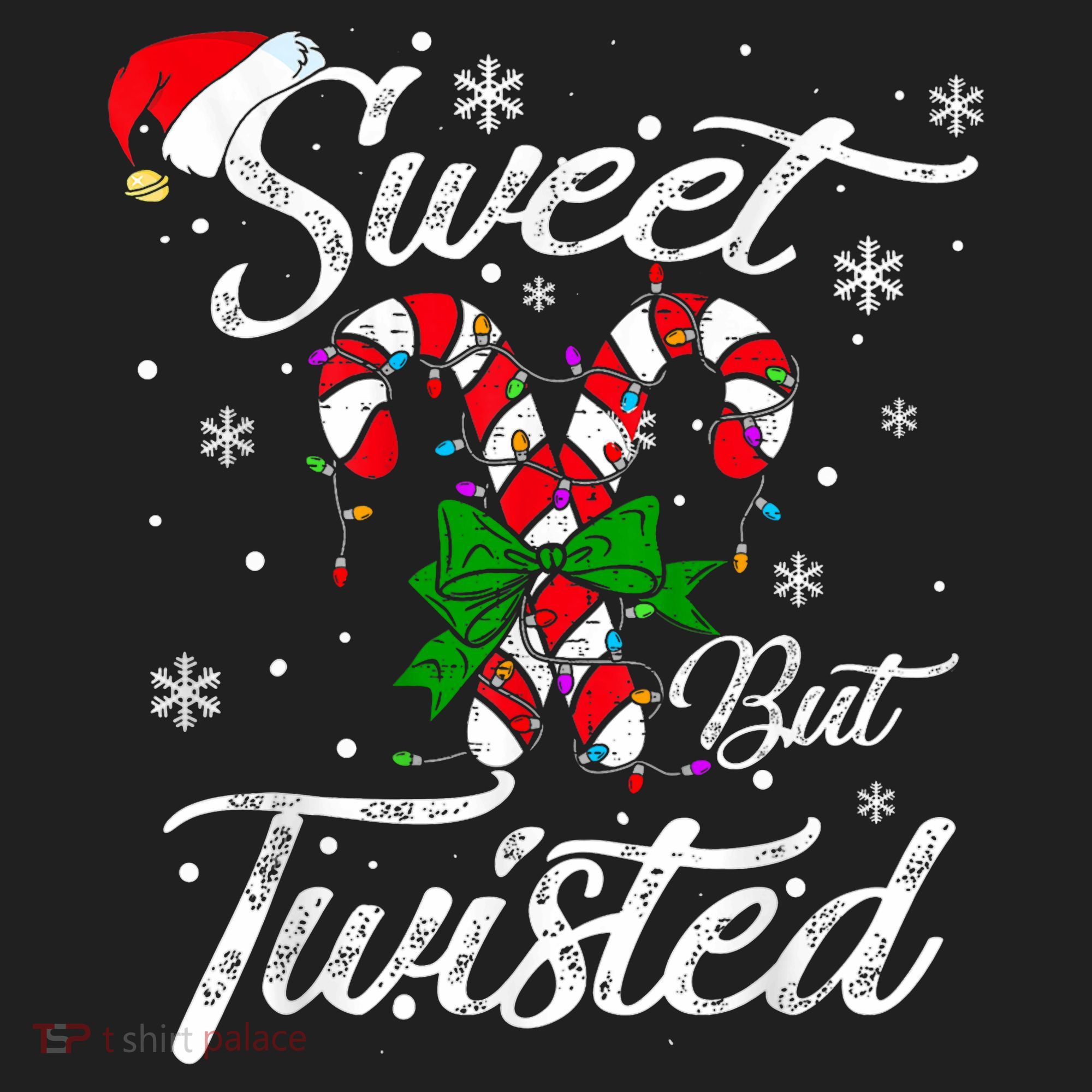 Candy Cane Sweet But Twisted Funny Merry Christmas Xmas Beanie
