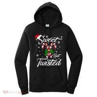 Candy Cane Sweet But Twisted Funny Merry Christmas Xmas Women's Hoodie thumb 0