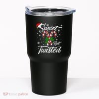 Candy Cane Sweet But Twisted Funny Merry Christmas Xmas Tumbler thumb 0