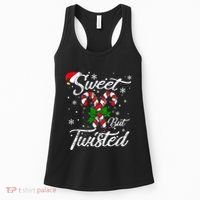 Candy Cane Sweet But Twisted Funny Merry Christmas Xmas Women's Tank Top thumb 0
