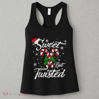 Candy Cane Sweet But Twisted Funny Merry Christmas Xmas Women's Tank Top thumb 3
