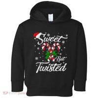 Candy Cane Sweet But Twisted Funny Merry Christmas Xmas Toddler Hoodie thumb 0