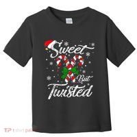 Candy Cane Sweet But Twisted Funny Merry Christmas Xmas Toddler T-Shirt thumb 0