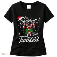 Candy Cane Sweet But Twisted Funny Merry Christmas Xmas Women's T-Shirt thumb 0