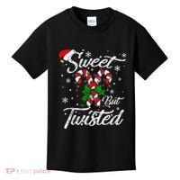 Candy Cane Sweet But Twisted Funny Merry Christmas Xmas Kids T-Shirt thumb 0