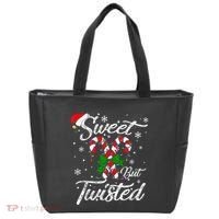 Candy Cane Sweet But Twisted Funny Merry Christmas Xmas Tote Bag thumb 0