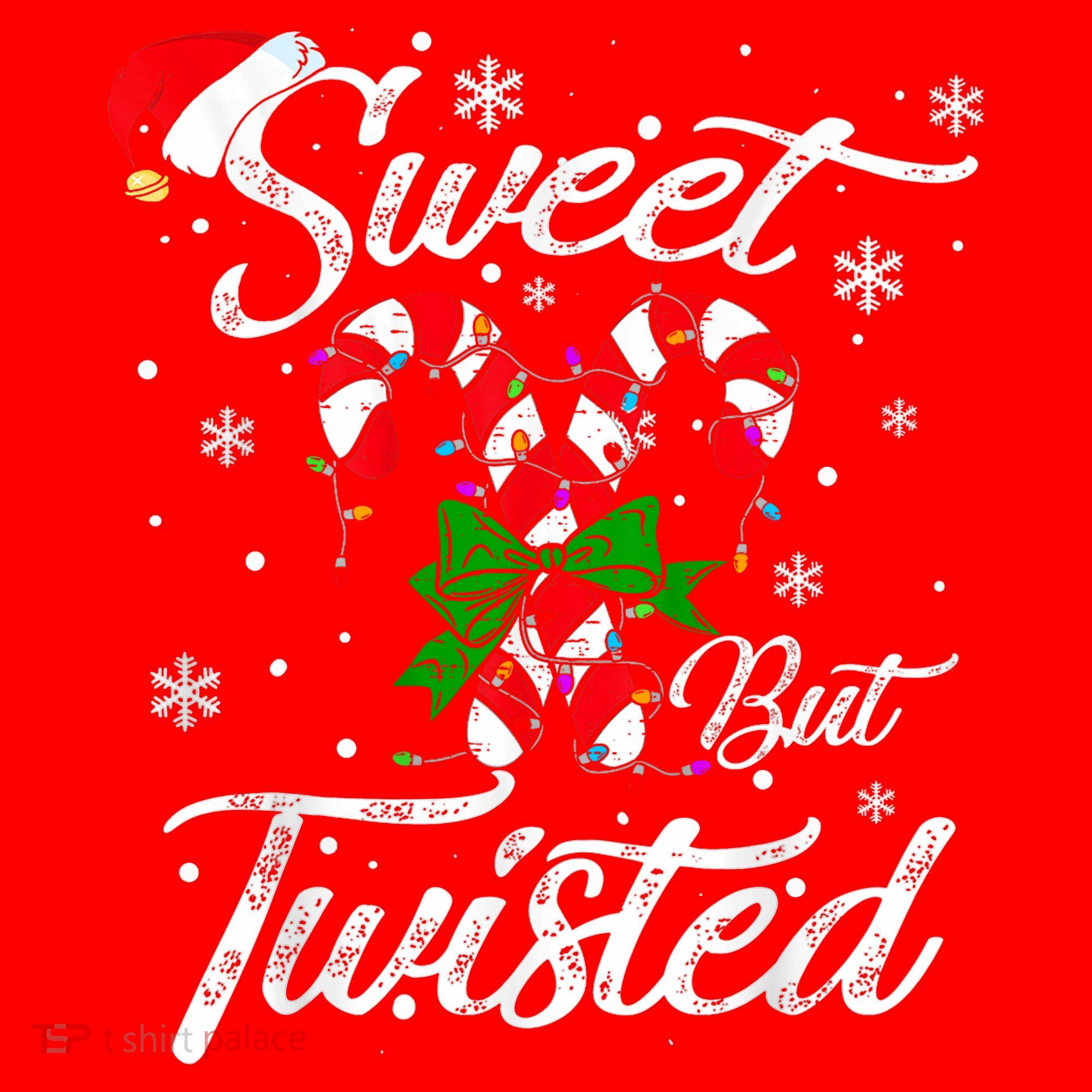 Candy Cane Sweet But Twisted Funny Merry Christmas Xmas Santa Hat