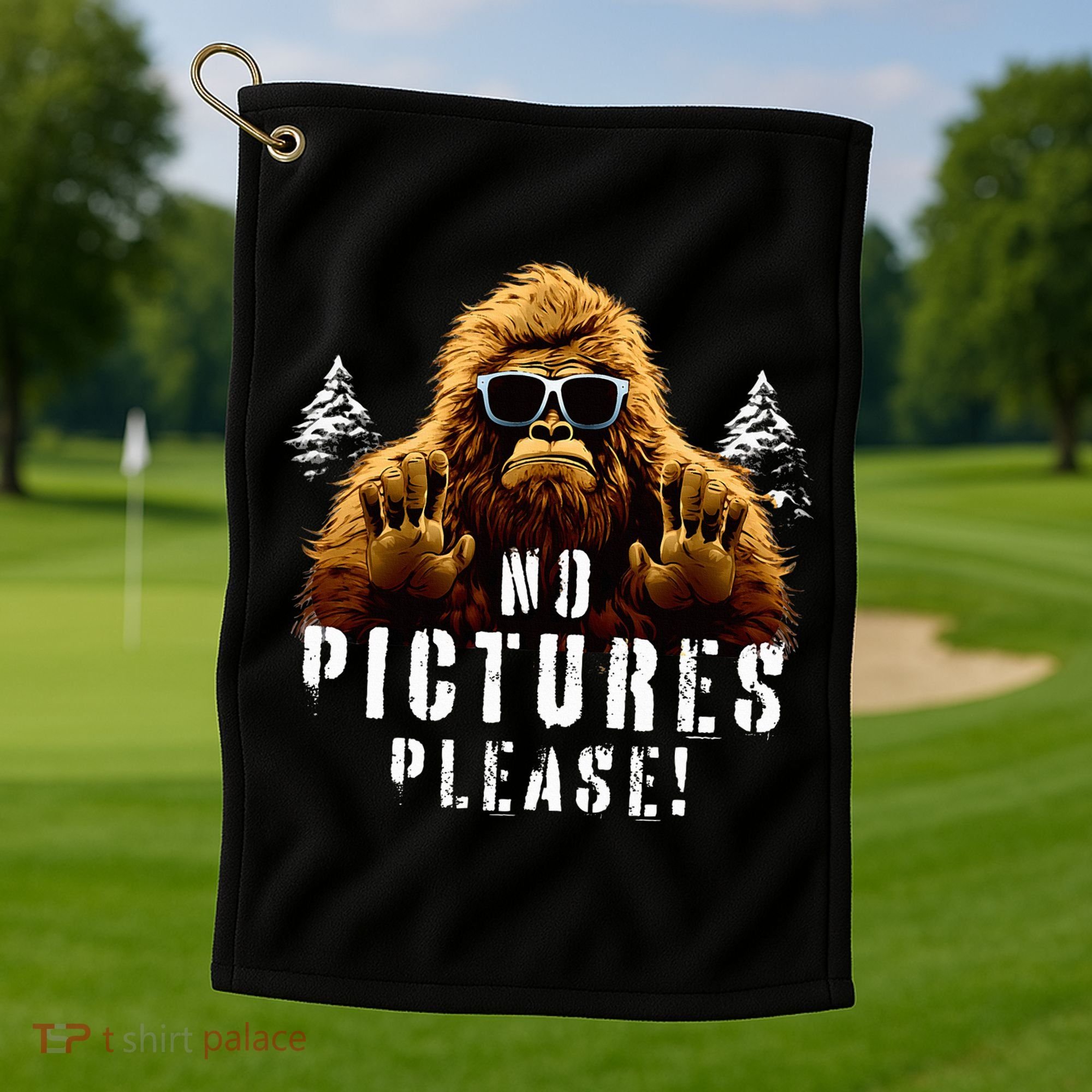 Cryptozoology Cryptid  Sasquatch Believe  Funny Bigfoot Golf Towel
