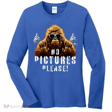 Cryptozoology Cryptid  Sasquatch Believe  Funny Bigfoot Women's Long Sleeve Shirt