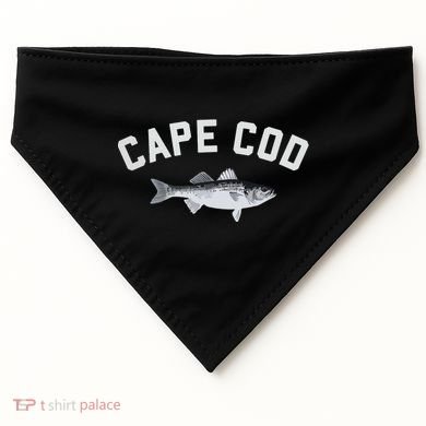 Cape Cod Striper Striped Bass Fun Fishing USA-Made Doggie Bandana