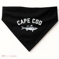 Cape Cod Striper Striped Bass Fun Fishing USA-Made Doggie Bandana thumb 0