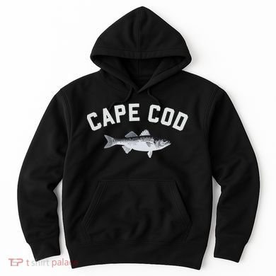 Cape Cod Striper Striped Bass Fun Fishing Hoodie