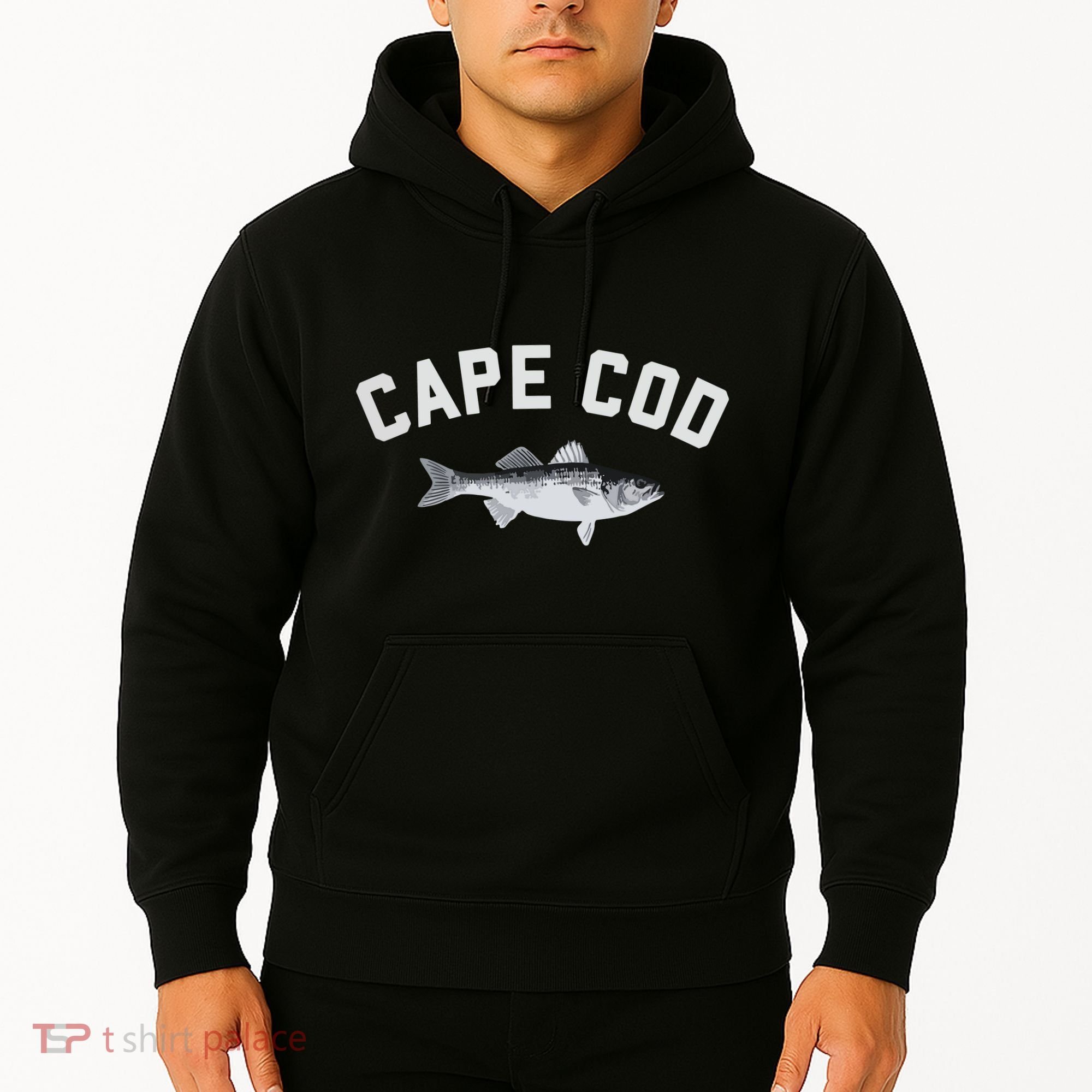 Cape Cod Striper Striped Bass Fun Fishing Hoodie