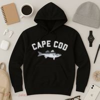 Cape Cod Striper Striped Bass Fun Fishing Hoodie thumb 3