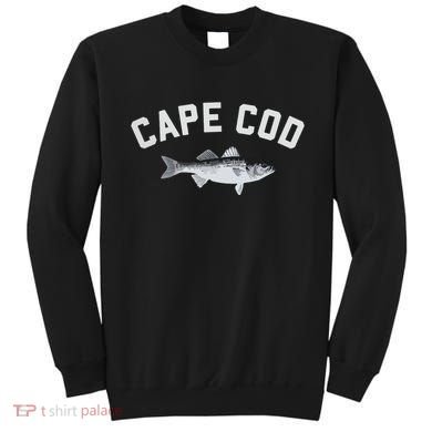 Cape Cod Striper Striped Bass Fun Fishing Sweatshirt