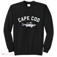 Cape Cod Striper Striped Bass Fun Fishing Sweatshirt thumb 0