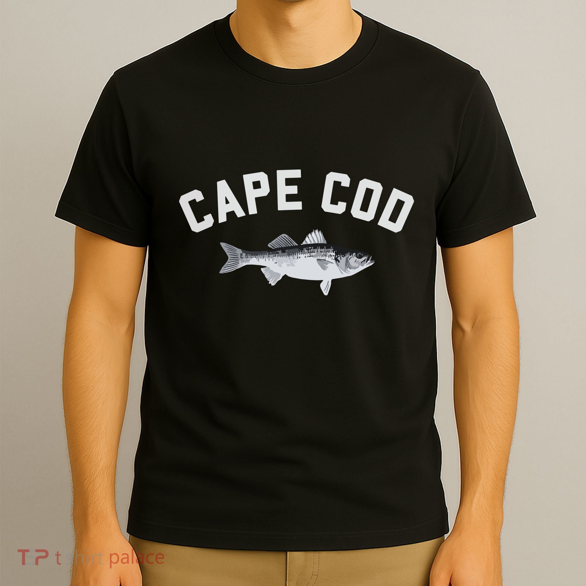 Cape Cod Striper Striped Bass Fun Fishing T-Shirt